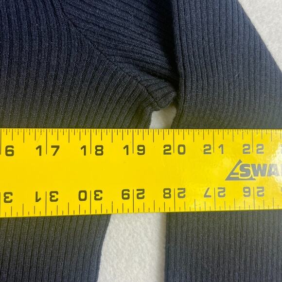 Ralph Lauren Sweater Womens Large Cashmere Leather Shoulder Patch Turtle Neck - Picture 4 of 8